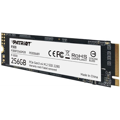 Patriot P300 256GB M.2 NVMe SSD PCIe Gen3 x4 - 1700MB/s Patriot P300 256GB M.2 NVMe SSD PCIe Gen3 x4 - 1700MB/s